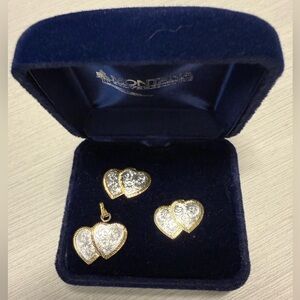 Montana Silversmith heart earrings and charm set